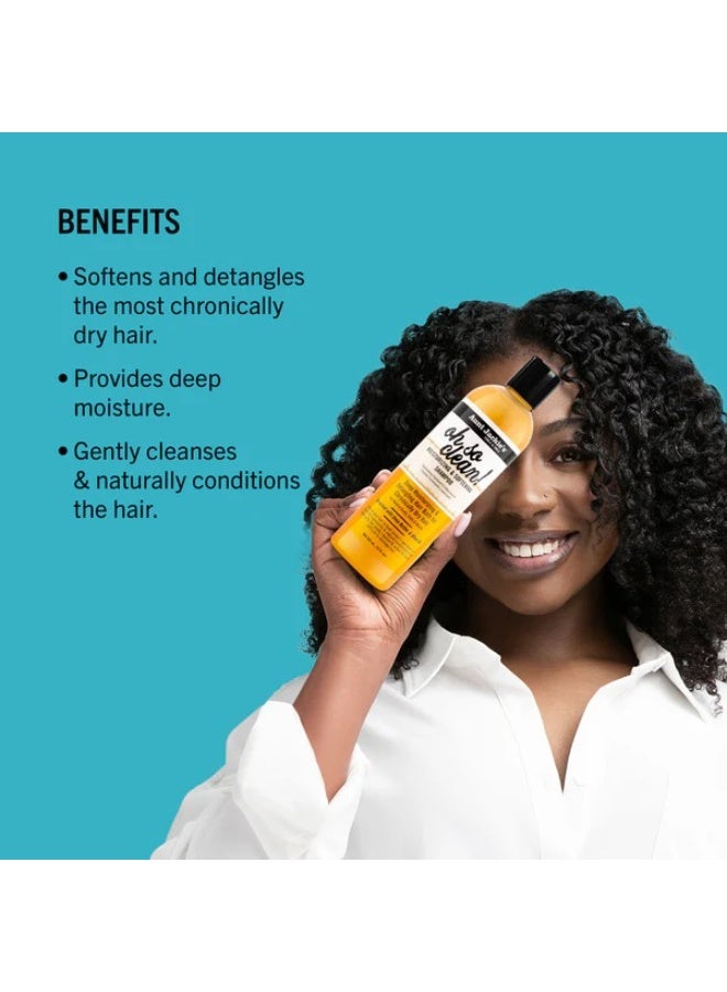 Aunt Jackie's Oh So Clean! Deep Moisturizing Shampoo 355ml | Detangling Hair Bath for Chronically Dry Hair | For Curly Coily Wavy Hair | Shea Butter + Olive Oil - Image 3